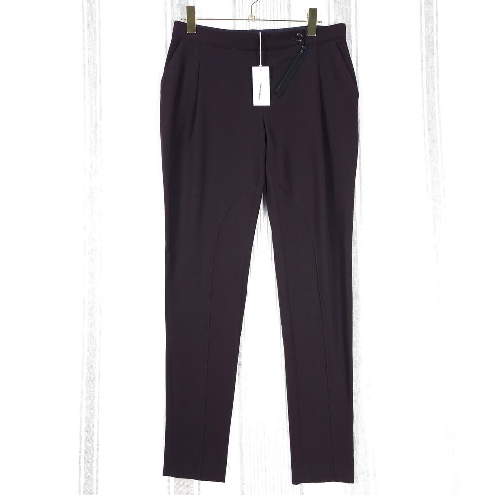 Pier Antonio Gaspari Pants Womens 8 Medium Dark Brown Wool Blend Made in Italy